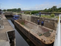 CRT Barge in Hazelford Lock